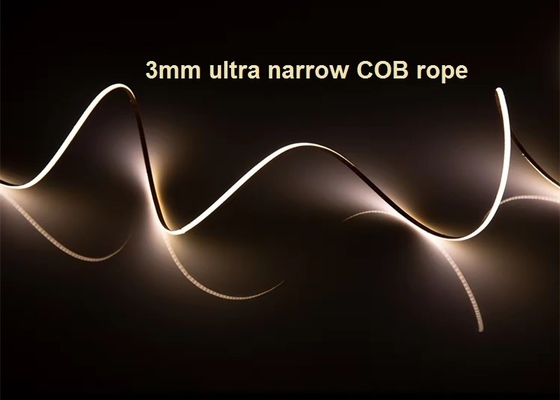 3mm Ultra stretta corda Armadio Armadio TV retroilluminazione LED Strip 400LED/M COB Strip