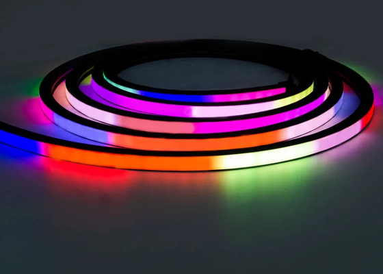 12V 24V Flessibile RGB LED Neon Light 16x16mm 20x20mm Nero Colore indirizzabile