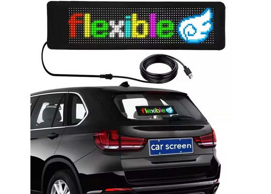 Programmabile DIY Scrolling Text 5V USB Wireless Control RGB Flessibile LED Car Sign Per la pubblicità