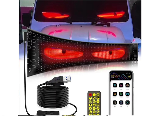 5VDC USB / 2A Far Light Red Devil Eye Truck Parabrezza LED Sign Demon Eye Led Far Light Per Motocicletta