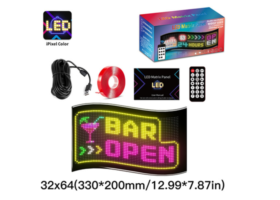 32*64 Car Truack Led Matrix Pixel Panel Diy RGB App+Remote Control Programmabile Diavolo Occhio Indicatore di Luce
