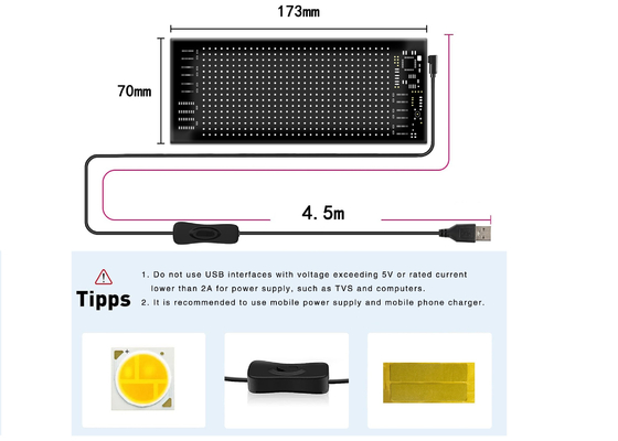 Flessibile LED Sign Board 16*32 App Control Programmabile Messaggio Scrolling Display Flessibile Car Led Panel