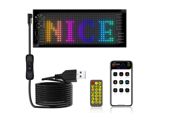 Flessibile LED Sign Board 16*32 App Control Programmabile Messaggio Scrolling Display Flessibile Car Led Panel