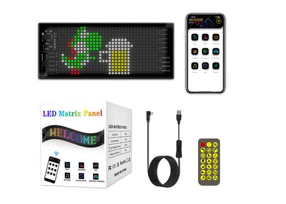 Flessibile LED Sign Board 16*32 App Control Programmabile Messaggio Scrolling Display Flessibile Car Led Panel