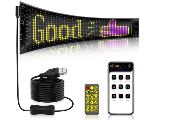 16*64 schermo a LED flessibile Display esterno pannello impermeabile vetrina auto LED Soft Billboard
