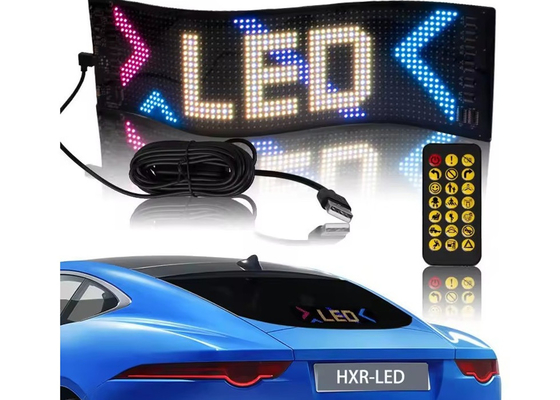 Programmabile DIY Scrolling Text 5V USB Wireless Control RGB Flessibile LED Car Sign Per la pubblicità
