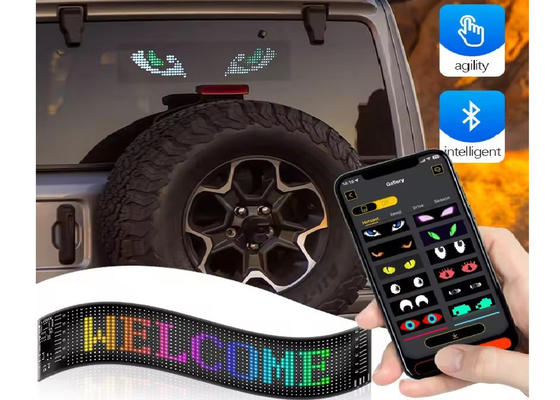 Controllo APP schermo a LED flessibile scrolling messaggio personalizzato testo cartellone LED Display digitale per auto