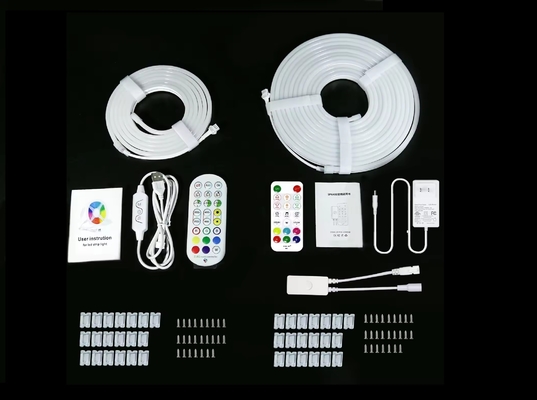 5M Full Color RGB Led Neon Flessibile Silicone Ambient Light Strip Smart DIY Digital Running Strip Light Set TUYA APP
