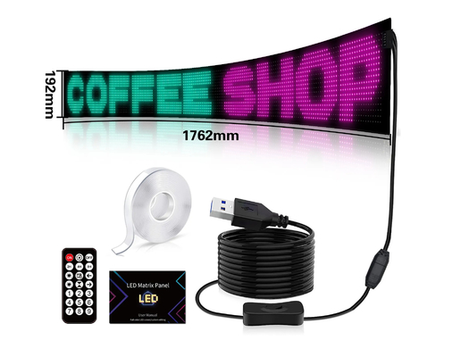 16*192 LED Smart Soft Screen App Control Car Pixel Display Per cartelli pubblicitari dei negozi