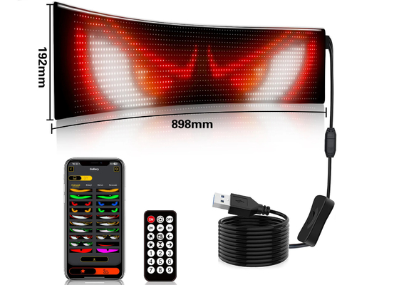 5VDC USB / 2A Super Truck Demon Eye LED Soft Screen APP Programmazione Bluetooth Screen pubblicitario auto Evil Eyes