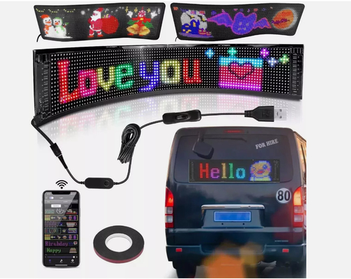 5VDC USB / 2A Super Truck Demon Eye LED Soft Screen APP Programmazione Bluetooth Screen pubblicitario auto Evil Eyes