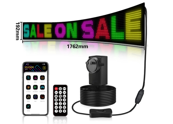 Scorrere pubblicità segnali a LED Bluetooth flessibile Full RGB 5VDC Cavo USB Fornitore di alimentazione per Store Car Hotel