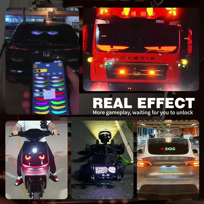 5VDC USB / 2A Far Light Red Devil Eye Truck Parabrezza LED Sign Demon Eye Led Far Light Per Motocicletta