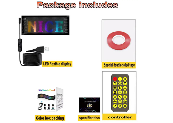 Pubblicità Scorrere cartellone LED auto programmabile App Controllo esterni full color LED segnali