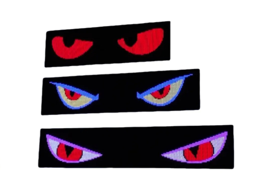 Truck Devil Eye LED Screen Car Light Truck Dynamic LED Light Smart Car Sticker Programmabile pannello a LED per parabrezza camion