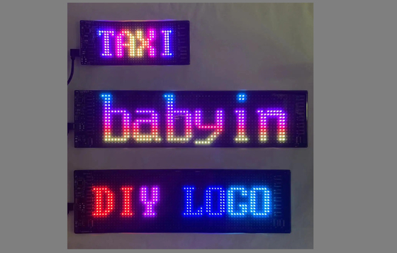 Display di finestra di taxi a LED a LED per la pubblicità di auto Disegno personalizzabile per JDM, pubblicità di auto