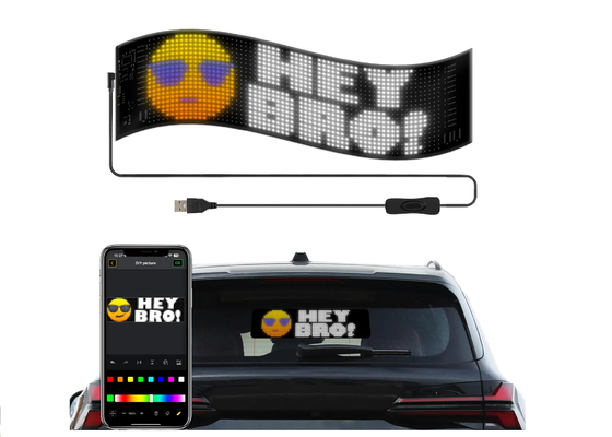 Display di finestra di taxi a LED a LED per la pubblicità di auto Disegno personalizzabile per JDM, pubblicità di auto