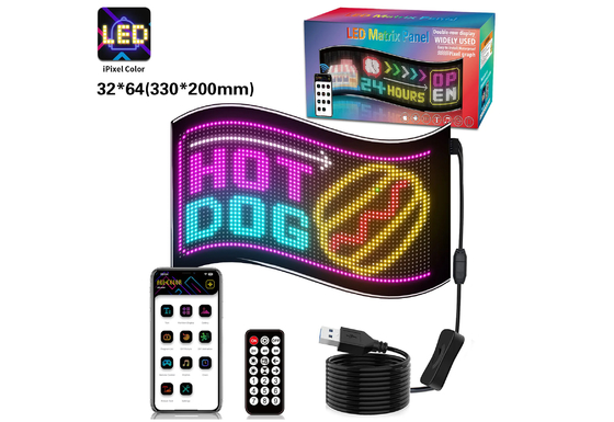 32*64 Car Truack Led Matrix Pixel Panel Diy RGB App+Remote Control Programmabile Diavolo Occhio Indicatore di Luce