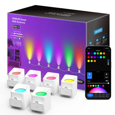 Controllo bluetooth indirizzabile RGBCW Smart Wall Sconces / Eave Lights Per la decorazione di Natale