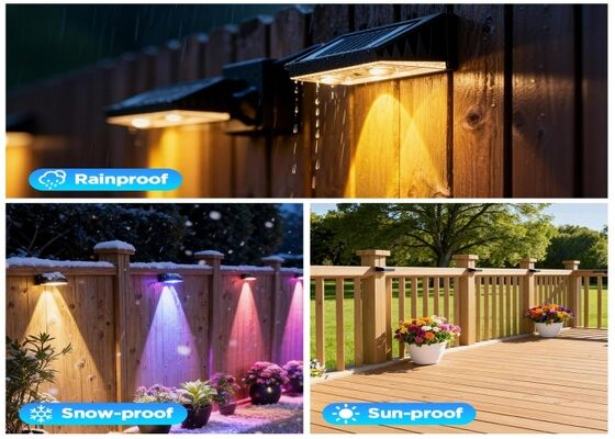 IP67 Waterproof RGB Home Solar - Powered Fence Lamp for Decoration