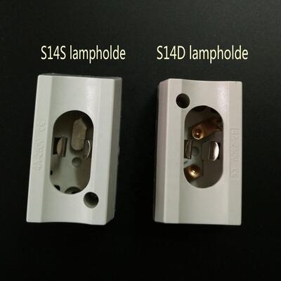 Portalampada lineare per lampade fluorescenti S14s S14d, portalampada per lampade a incandescenza, illuminazione a LED