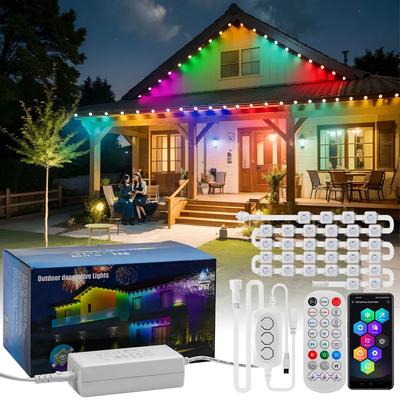 Pixel Light Natale Colorato Decorazione Casa 2024 RGB programmabile LED Forma IP65 Ignibile Illuminazione natalizia