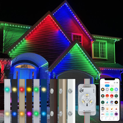 Luce LED da esterno per grondaia con controllo intelligente 30W WiFi APP RGB IP65 impermeabile per giardino di villa